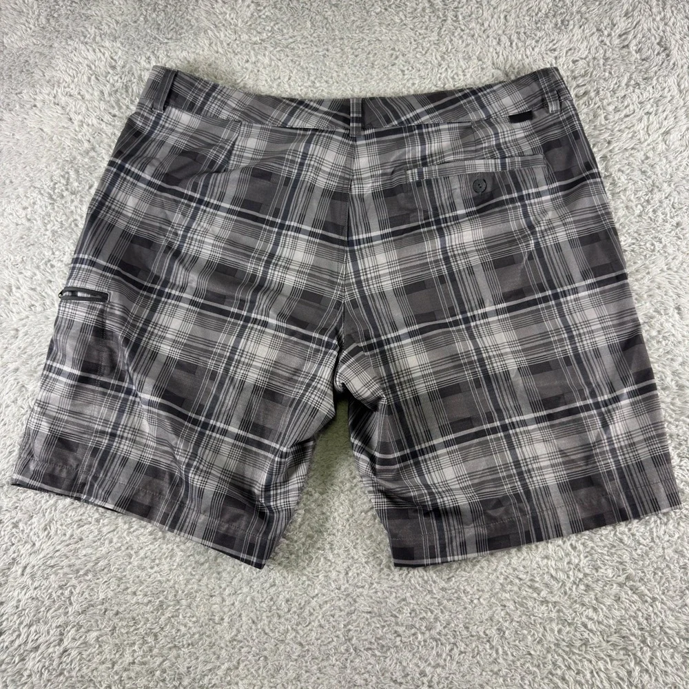 The North Face Mens Grey Plaid Hiking Shorts Size 40 Stretch Performance‎ Trail